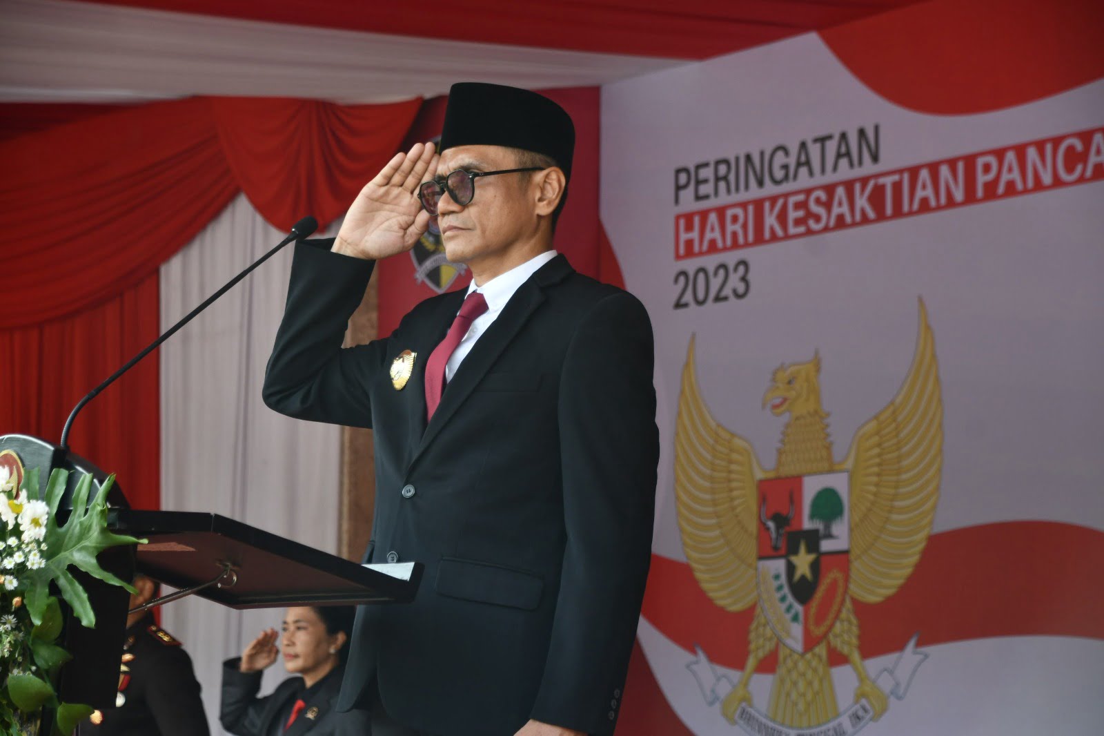 Pada Upacara Kesaktian Pancasila Tahun 2023 Pj. Bupati Tulungagung Mengajak Untuk Menjaga Kesatuan Dan Persatuan