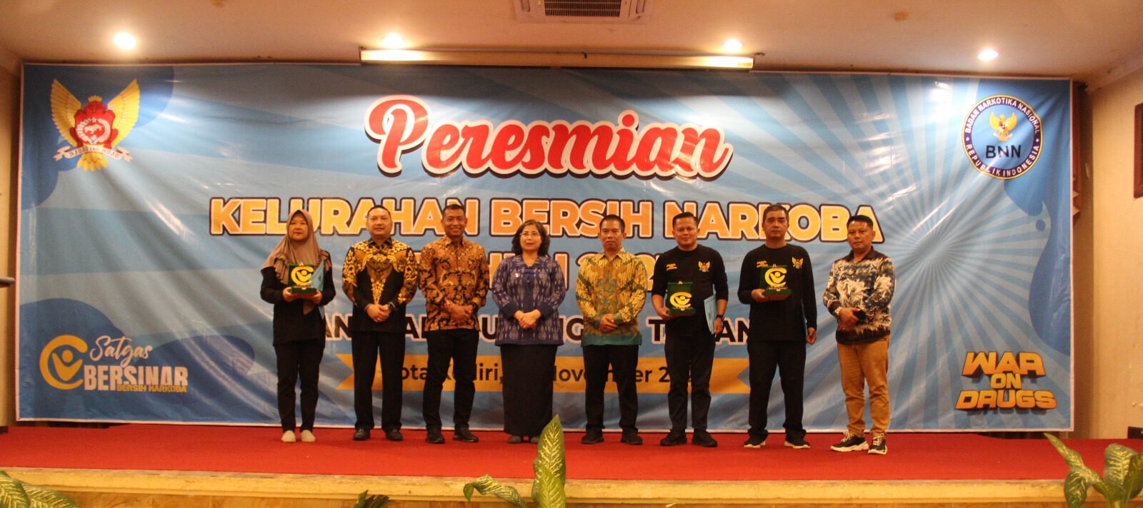 Polres Kediri Kota Bersama Forkopimda Resmikan Kelurahan Bersih Narkoba