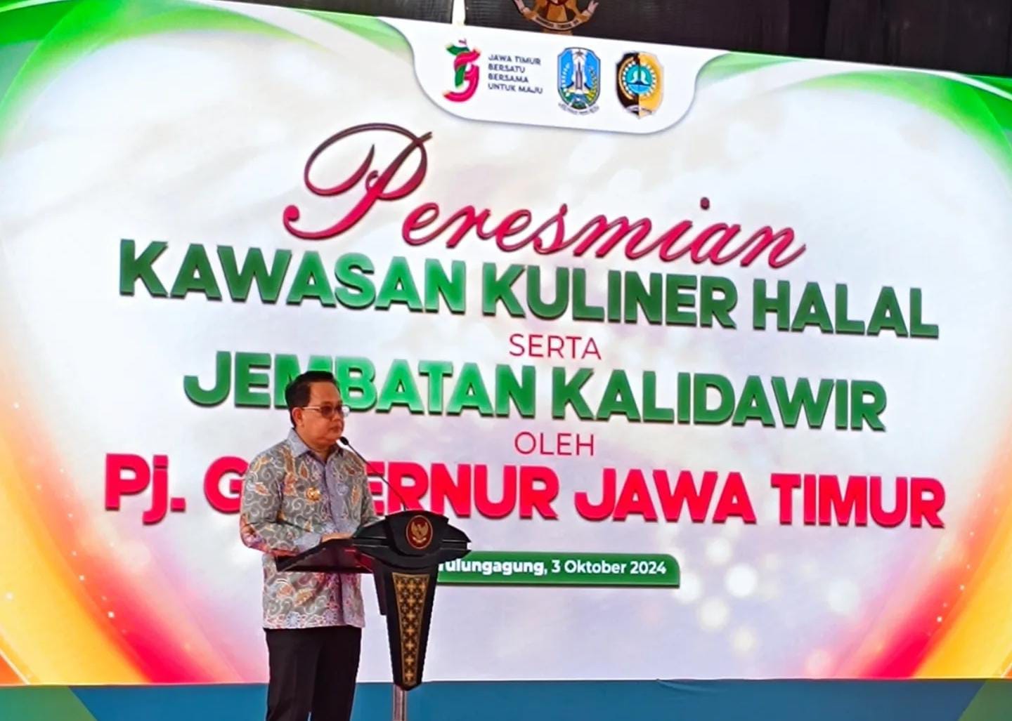 PJ Gubernur Jatim Resmikan Kawasan Kuliner Halal Pertama Di Tulungagung