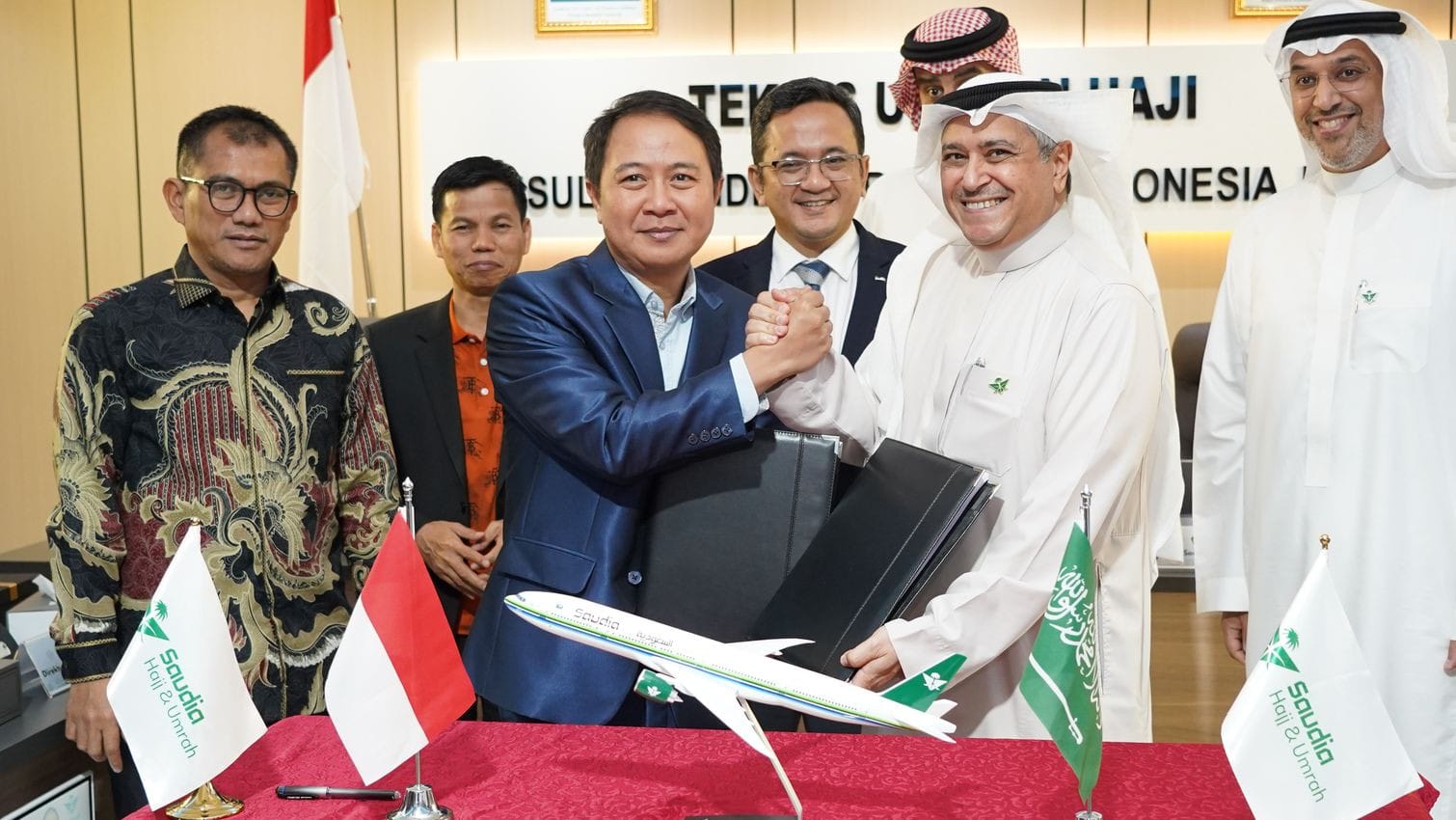 Perjanjian Transportasi Pengangkutan Udara Haji Tahun 1446H/2025M Ditandatangani Kemenag dengan Saudia Airlines