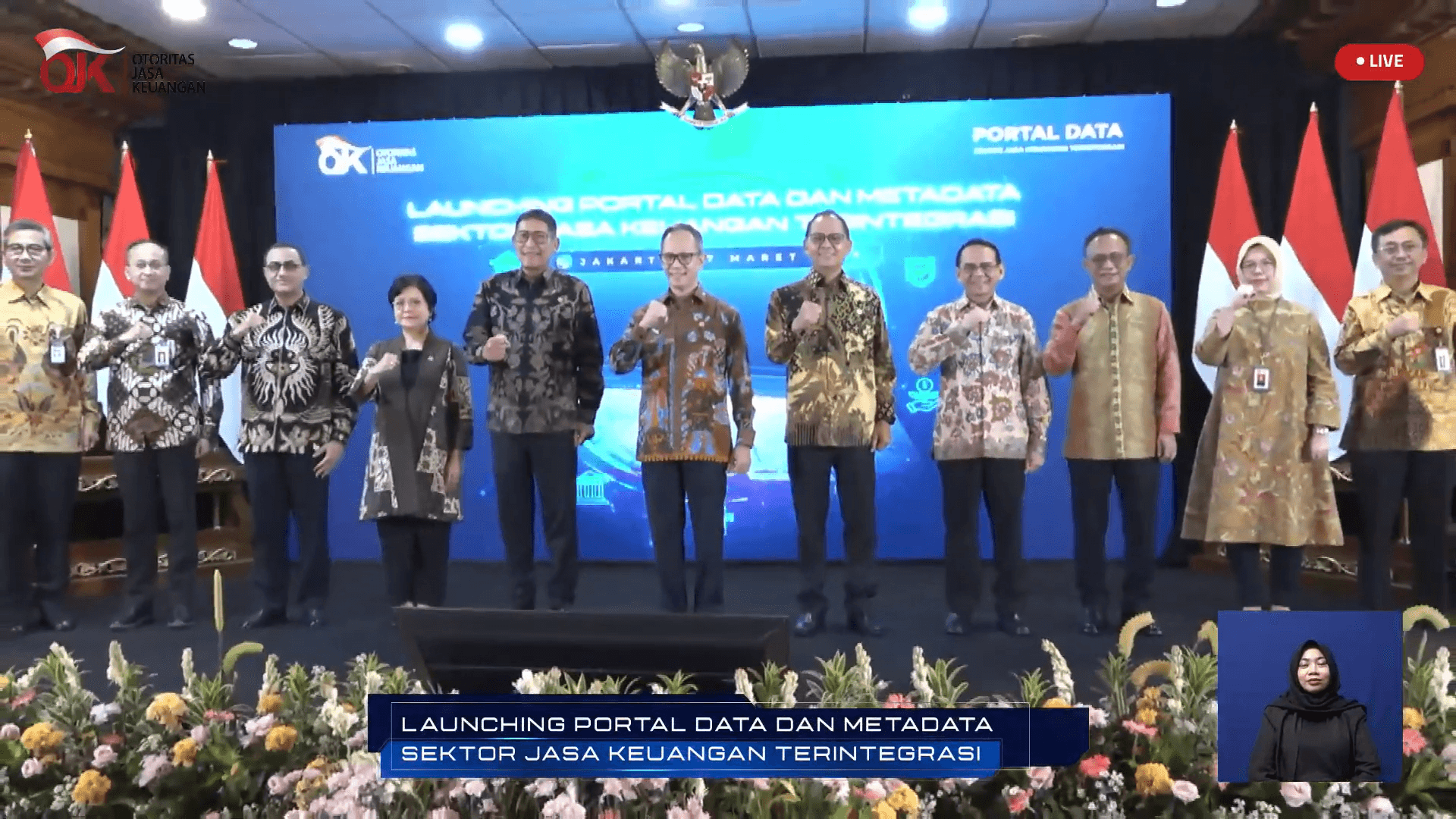 Portal Data Dan Metadata Sektor Jasa Keuangan Terintegrasi Diresmikan OJK
