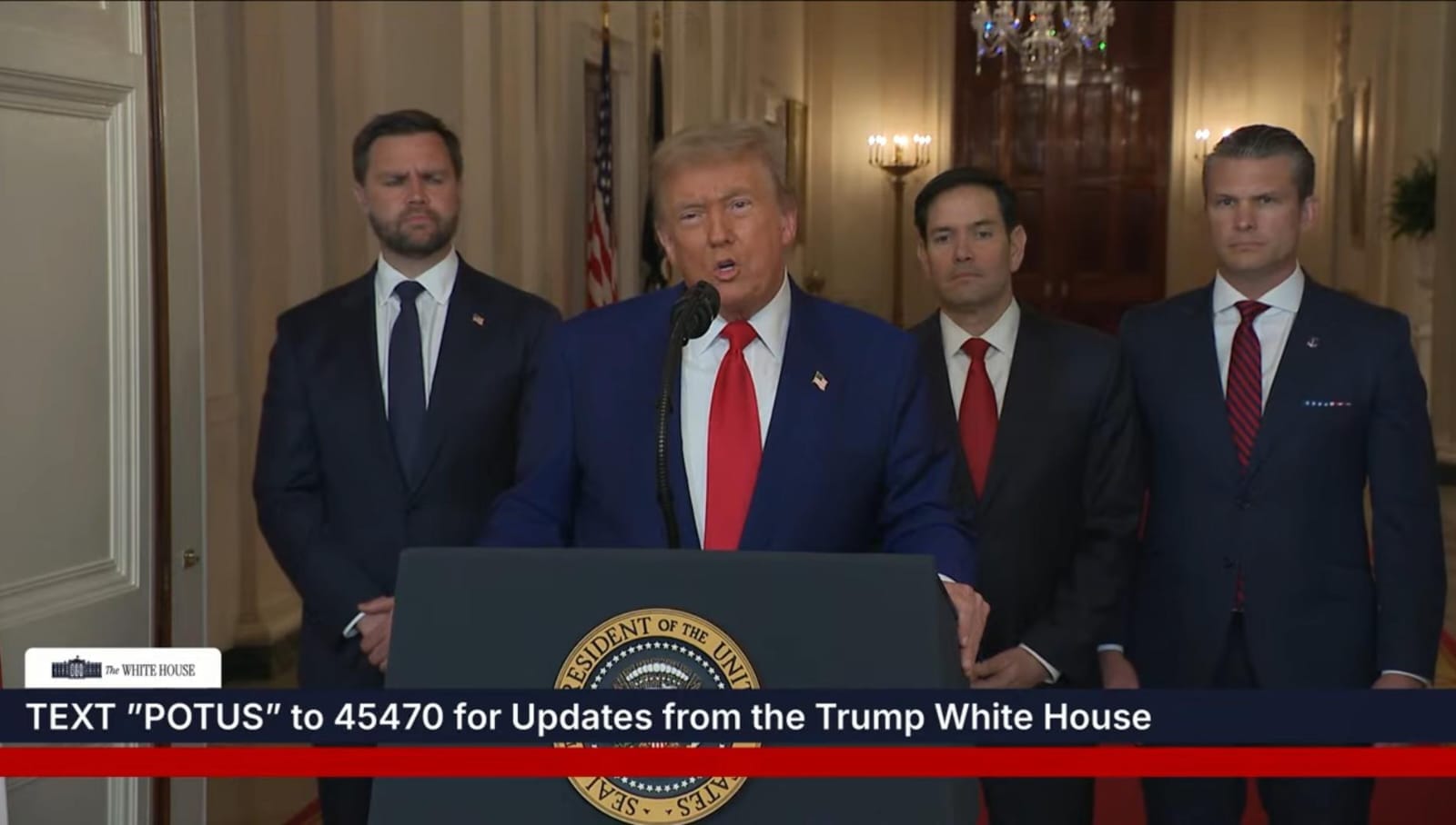 Presiden Donald Trump Mengumumkan Bahwa Pasukan Amerika Serikat Telah Menyerang Tiga Lokasi Nuklir Iran