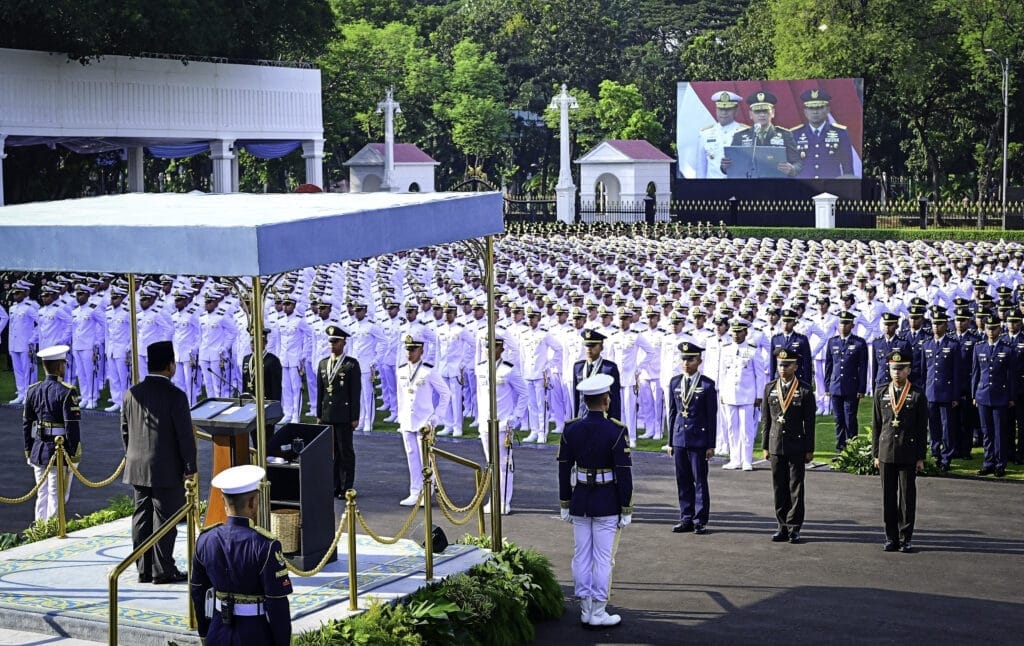 Presiden Prabowo Menyerukan Jadilah Garda Terdepan Bangsa Di Hadapan Dua Ribu Perwira Remaja TNI-Polri