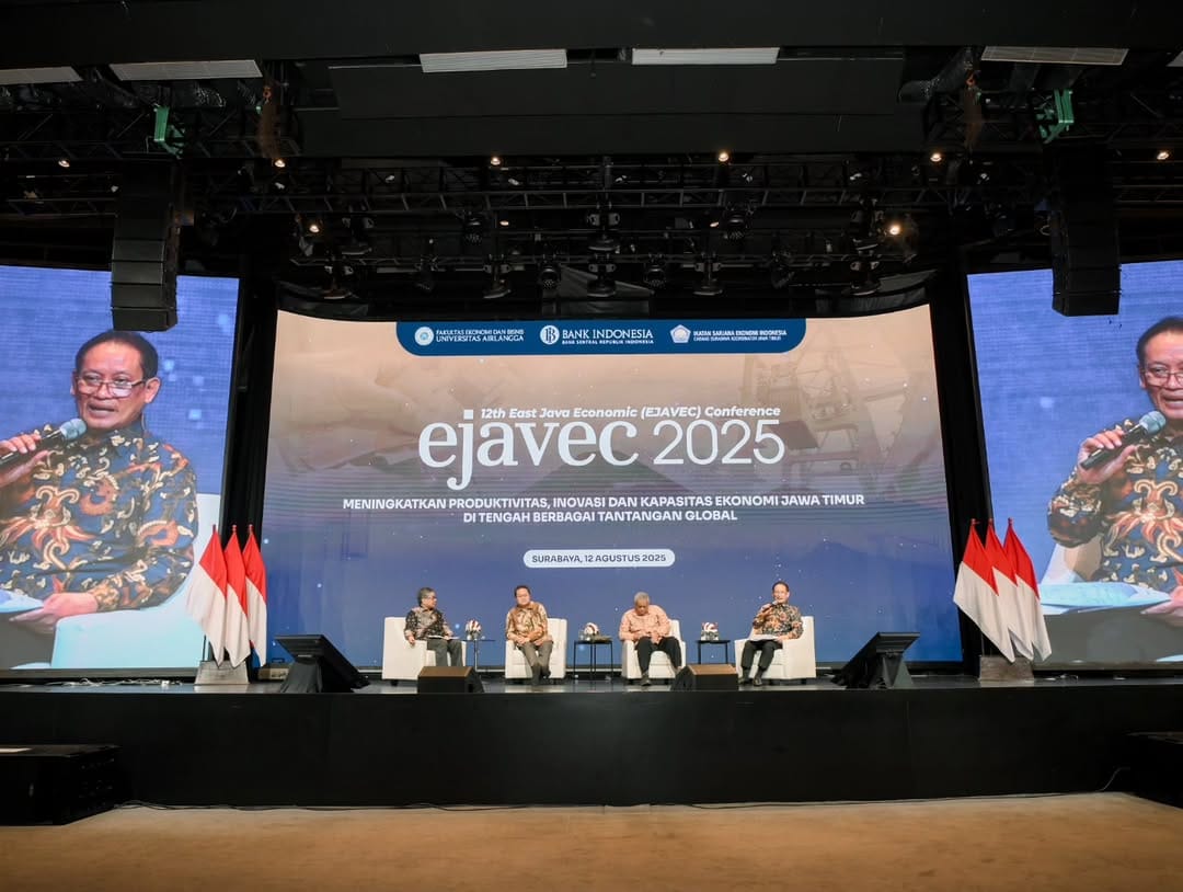 Konferensi Ekonomi Jawa Timur (EJAVEC) 2025 Bertema Meningkatkan Produktivitas, Inovasi, Dan Kapasitas Ekonomi Jawa Timur Di Tengah Berbagai Tantangan Global