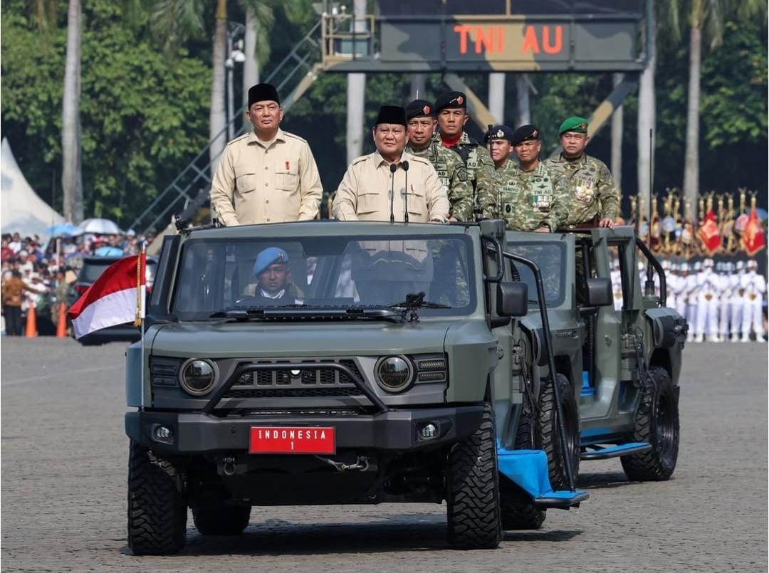 Presiden Prabowo Tekankan Kepemimpinan Teladan Dan Profesionalisme Pada HUT Ke-80 TNI
