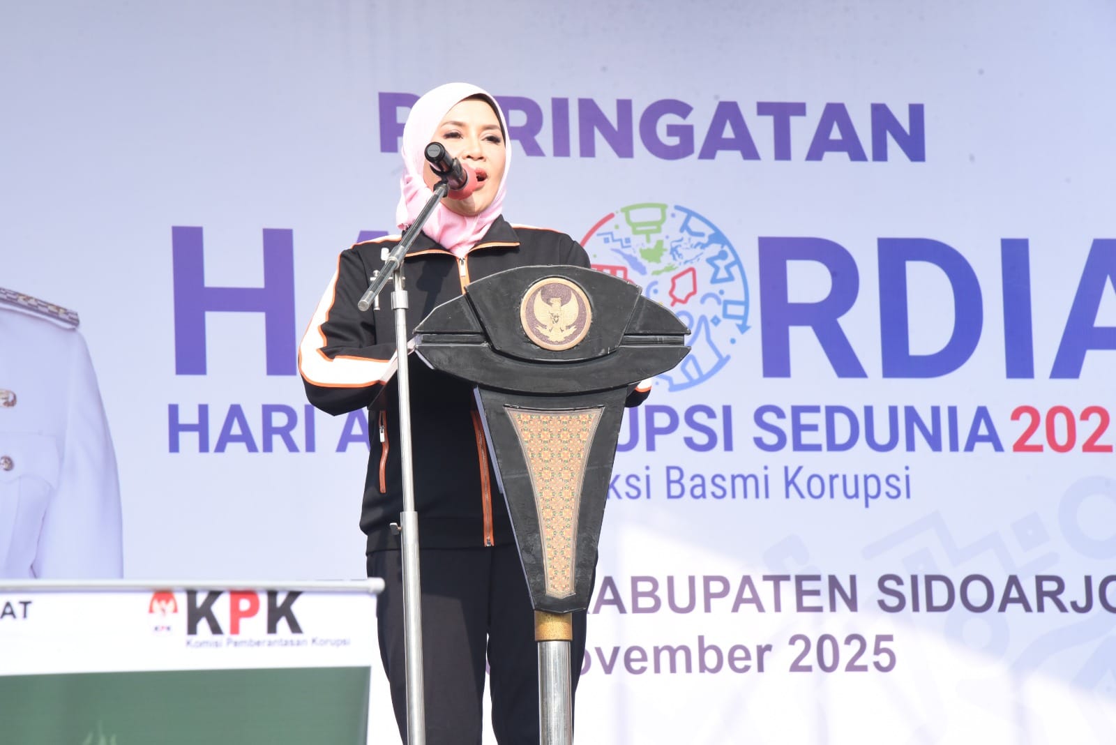 Pemkab Sidoarjo Peringati Hari Anti Korupsi Sedunia (Hakordia) 2025 Berlangsung Meriah