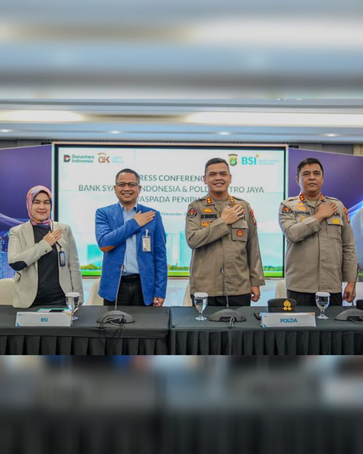 PT Bank Syariah Indonesia Tbk (BSI) Bersama Polda Metro Jaya Melaksanakan Press Conference Waspada Penipuan