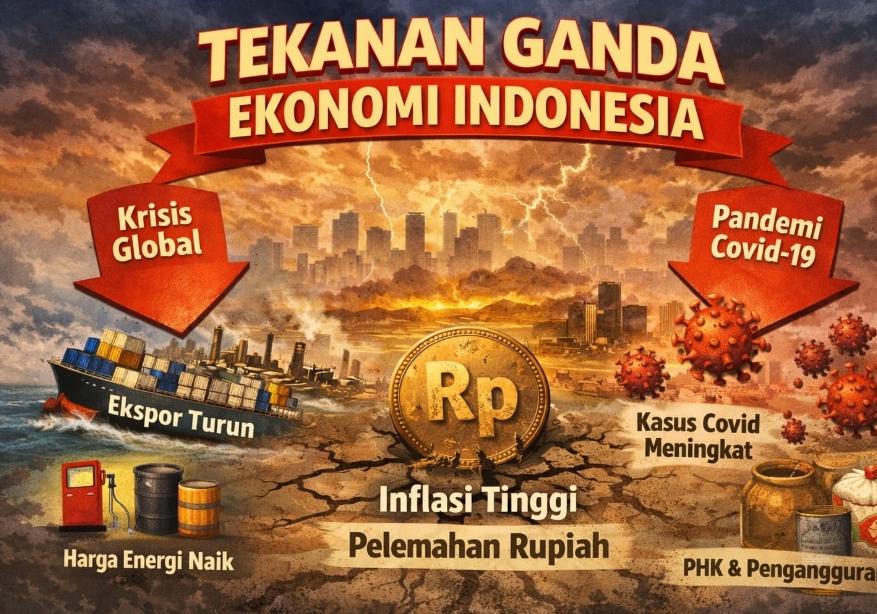 Tekanan Ganda Ekonomi Indonesia