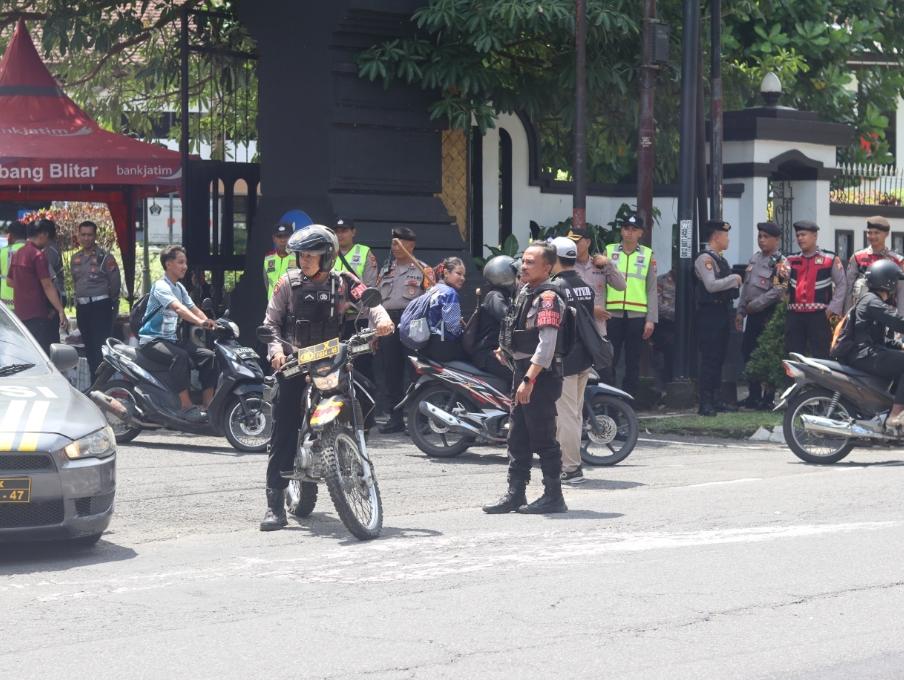 Polres Blitar Kota Kerahkan 281 Personel Gabungan Amankan Halal Bihalal Perguruan Silat