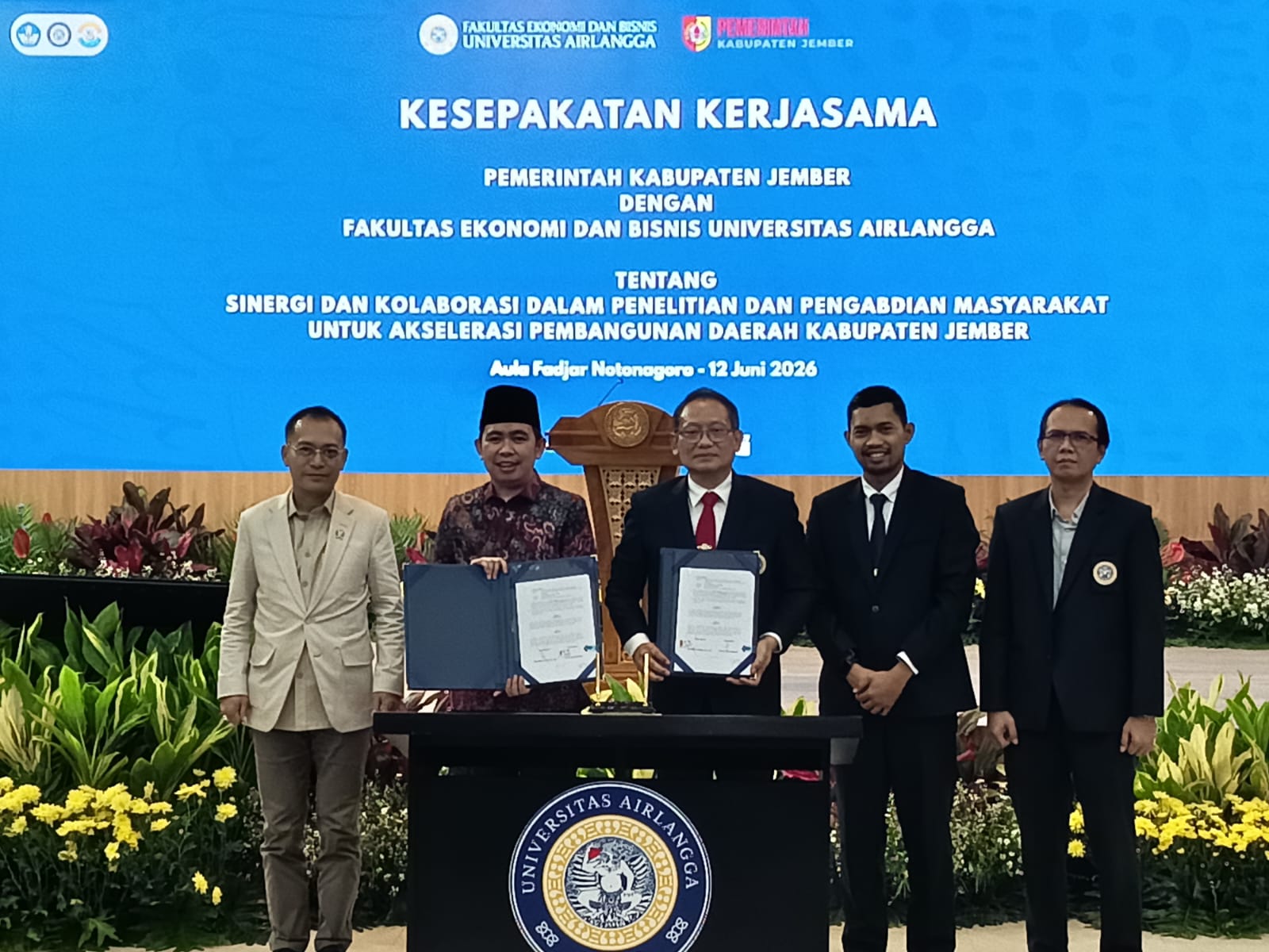 Akselerasi Pembangunan Dan Pengentasan Kemiskinan: FEB UNAIR Bersama Pemkab Jember Jalin Sinergi Strategis Lewat Riset Dan Pengabdian Masyarakat