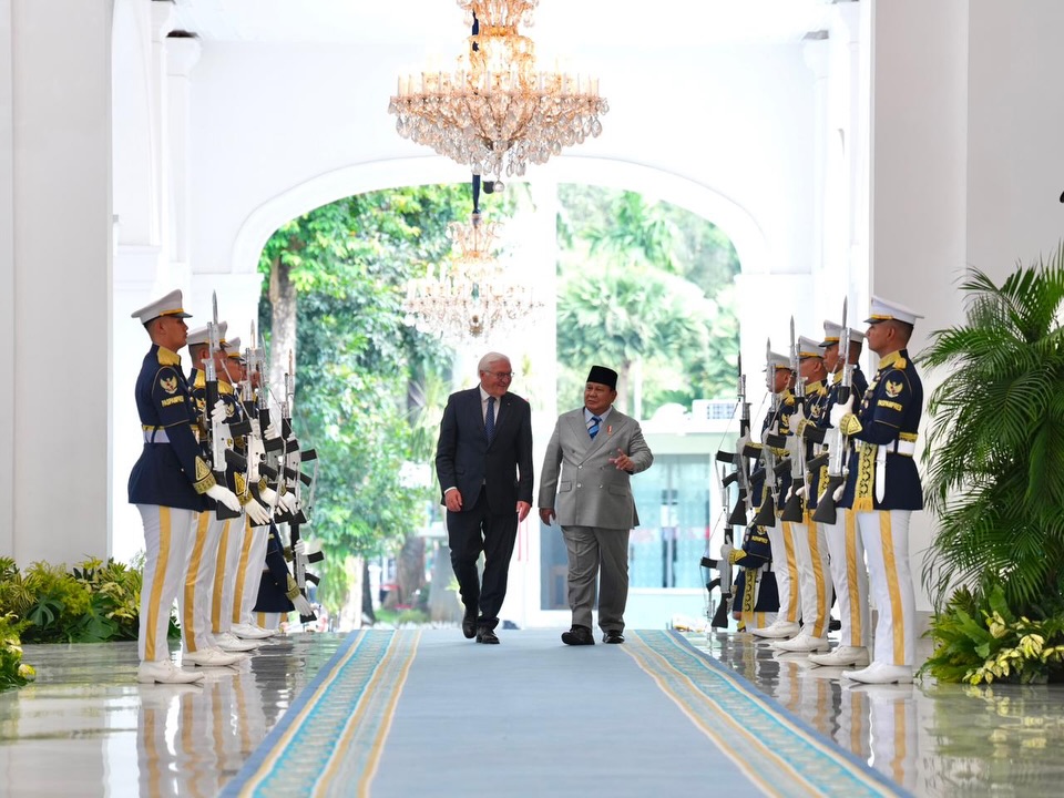 Presiden Prabowo Tegaskan Kemitraan Strategis Hadapi Tantangan Global, Pada Jamuan Kenegaraan Indonesia–Jerman