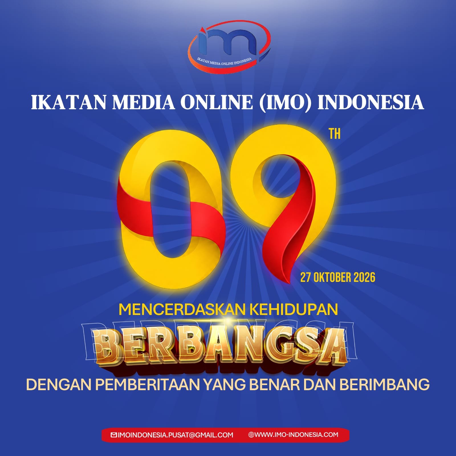 HUT Ke-9, IMO-Indonesia Tegaskan Pentingnya Kualitas Pemberitaan