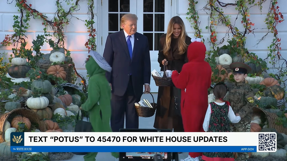 Gedung Putih Gelar Tradisi Halloween, Presiden Donald Trump Dan Ibu Negara Sambut Ratusan Anak Dan Keluarga